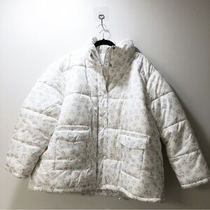 Neon Rose‎ Women’s Vintage Ditsy Floral Puffer Jacket